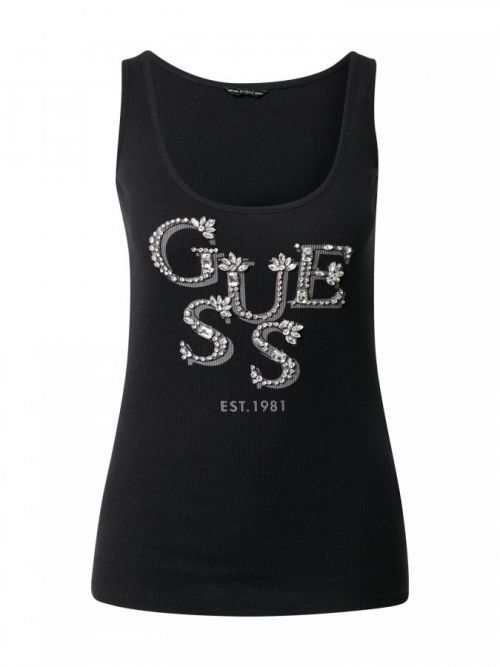 GUESS Top 'ARLENE'  čierna / sivá / strieborná