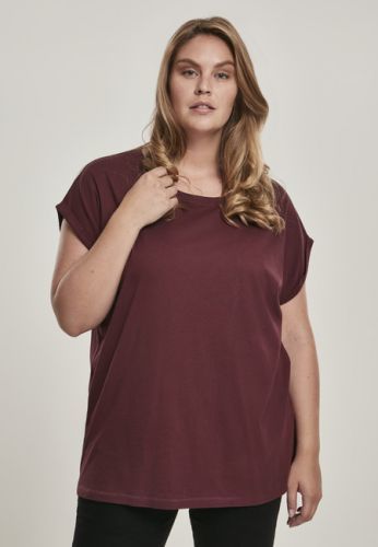 Urban Classics Ladies Extended Shoulder Tee redwine - XS