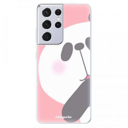 Odolné silikónové puzdro iSaprio - Panda 01 - Samsung Galaxy S21 Ultra
