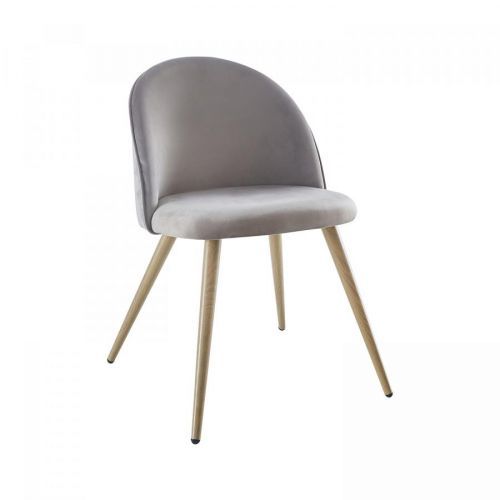 Jedálenská stolička LAMBDA sivý zamat