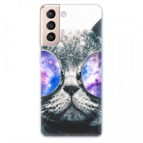 Odolné silikónové puzdro iSaprio - Galaxy Cat - Samsung Galaxy S21