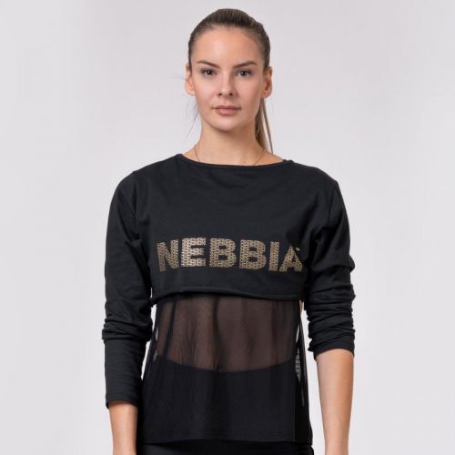 NEBBIA Športový Top Intense Mesh Black  S
