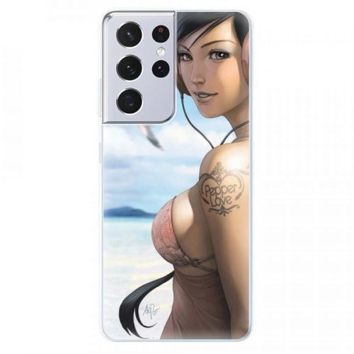Odolné silikónové puzdro iSaprio - Girl 02 - Samsung Galaxy S21 Ultra