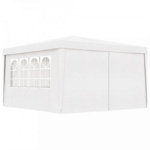 Záhradný party stan s bočnicami 4 x 4 m Dekorhome Biela