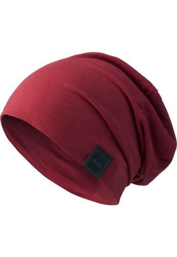 Urban Classics Jersey Beanie maroon - S/M