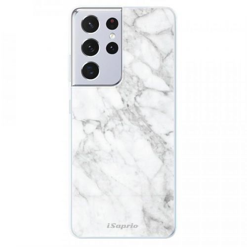 Odolné silikónové puzdro iSaprio - SilverMarble 14 - Samsung Galaxy S21 Ultra