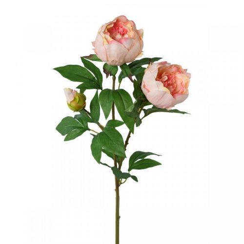 Umelá pivonka svetloružová, 70 cm