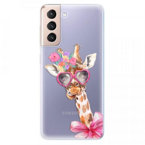 Odolné silikónové puzdro iSaprio - Lady Giraffe - Samsung Galaxy S21
