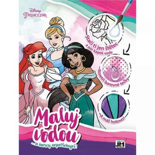 JIRI MODELS Vodová omaľovánka A4 Disney Princezné