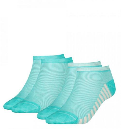 TOMMY HILFIGER - 2PACK summer stripes mint combo členkové ponožky
