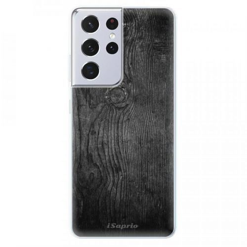 Odolné silikónové puzdro iSaprio - Black Wood 13 - Samsung Galaxy S21 Ultra