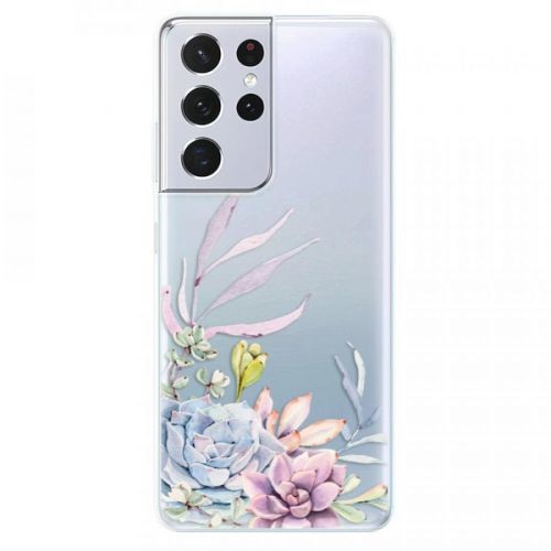 Odolné silikónové puzdro iSaprio - Succulent 01 - Samsung Galaxy S21 Ultra