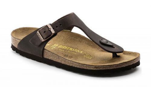 Birkenstock Gizeh NU Oiled Habana Narrow Fit hnedé 743833