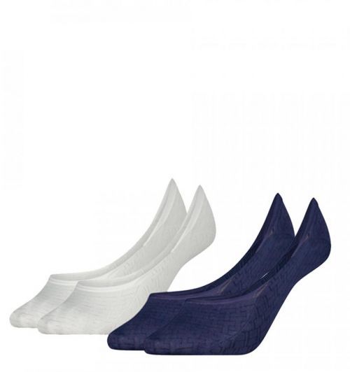 TOMMY HILFIGER - 2PACK bellerina burn out navy neviditeľné ponožky