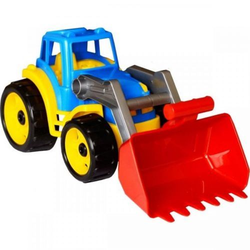 Traktor s prednou lyžicou modrý
