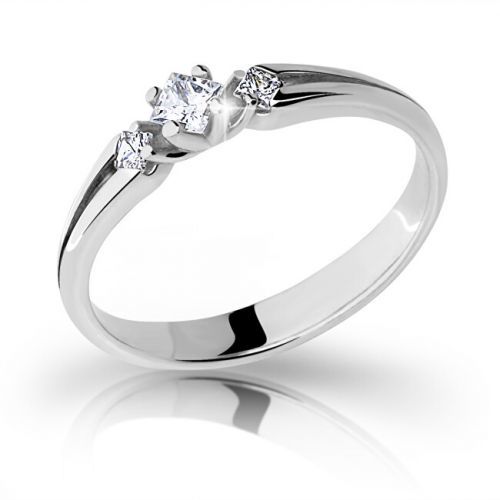Cutie Jewellery Pôvabný prsteň z bieleho zlata so zirkónmi Z6866-2105-10-X-2 53 mm