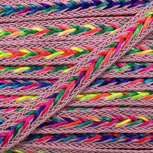 Polyesterová šnúra pletená NEON rose
