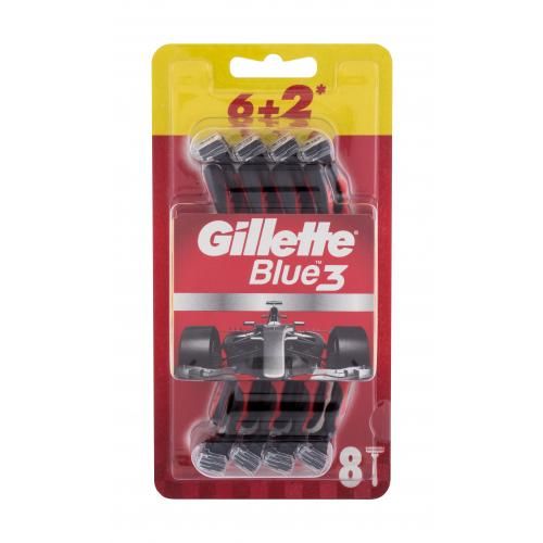 Gillette Blue3 Red 8 ks holiaci strojček pre mužov