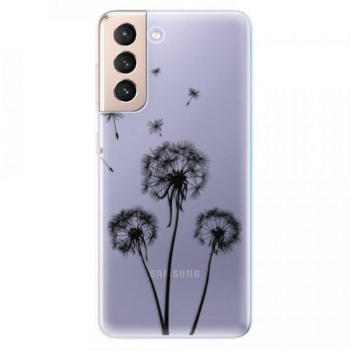 Odolné silikónové puzdro iSaprio - Three Dandelions - black - Samsung Galaxy S21