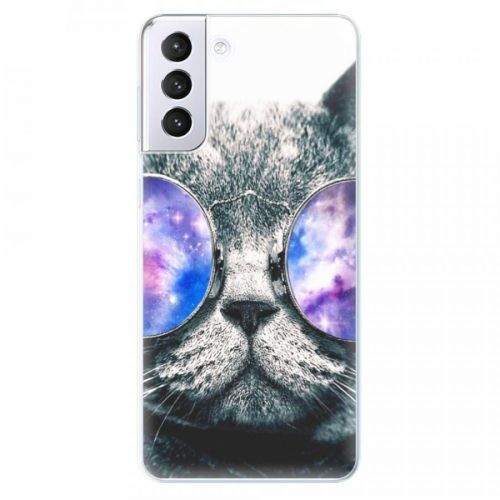 Odolné silikónové puzdro iSaprio - Galaxy Cat - Samsung Galaxy S21+