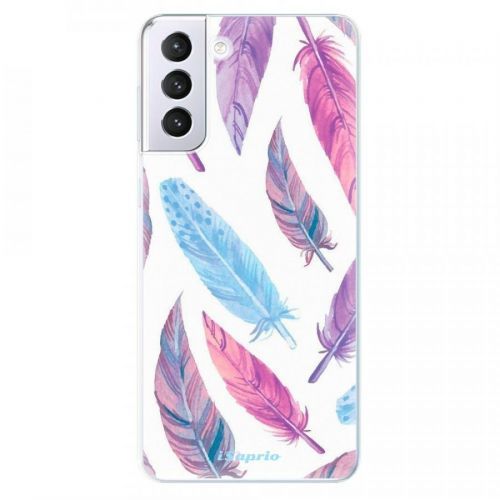 Odolné silikónové puzdro iSaprio - Feather Pattern 10 - Samsung Galaxy S21+