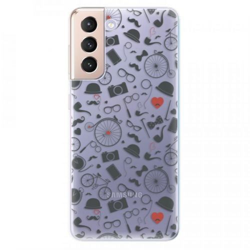 Odolné silikónové puzdro iSaprio - Vintage Pattern 01 - black - Samsung Galaxy S21