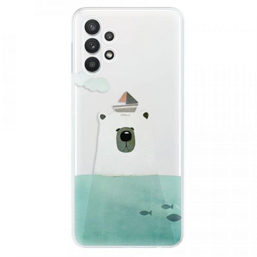 Odolné silikónové puzdro iSaprio - Bear With Boat - Samsung Galaxy A32 5G