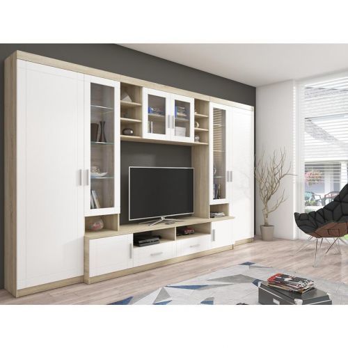 Obývacia stena Paris biela/sonoma