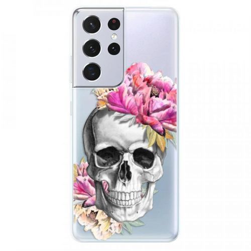 Odolné silikónové puzdro iSaprio - Pretty Skull - Samsung Galaxy S21 Ultra