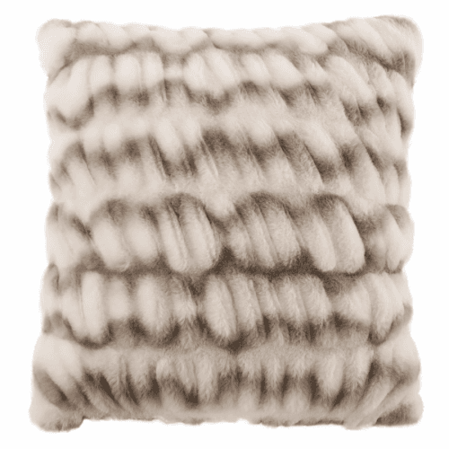 Polštář, bílá / taupe, 45x45, VANKE TYP 2