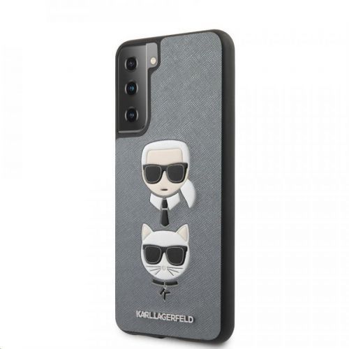 KARL LAGERFELD KLHCS21MSAKICKCSL SAFFIANO K&C HEADS KRYT PRE SAMSUNG GALAXY S21+ SILVER
