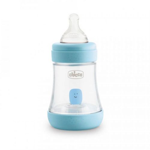 CHICCO Fľaša dojčenská Perfect 5 silikón, 150 ml chlapec