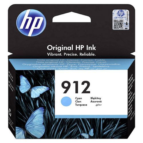 HP ORIGINAL INK 3YL77AE, HP 912, CYAN, 315STR., HIGH CAPACITY, HP OFFICEJET 8012, 8013, 8014, 8015