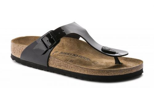 Birkenstock Gizeh BF Patent Black Regular Fit čierne 43661