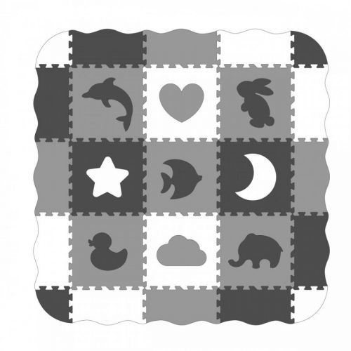 Pěnová puzzle podložka Ani šedá - 25 kusů