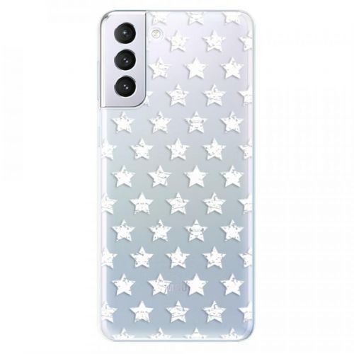 Odolné silikónové puzdro iSaprio - Stars Pattern - white - Samsung Galaxy S21+