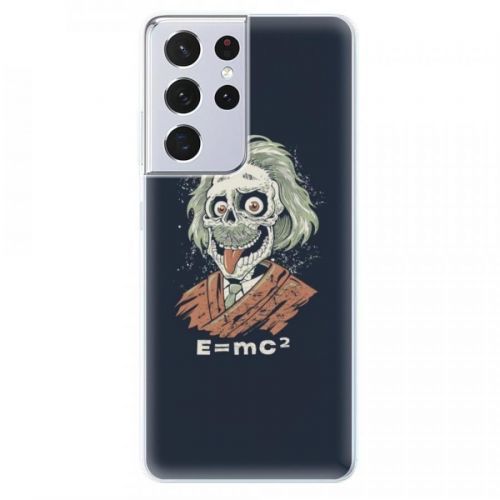 Odolné silikónové puzdro iSaprio - Einstein 01 - Samsung Galaxy S21 Ultra