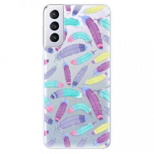 Odolné silikónové puzdro iSaprio - Feather Pattern 01 - Samsung Galaxy S21+