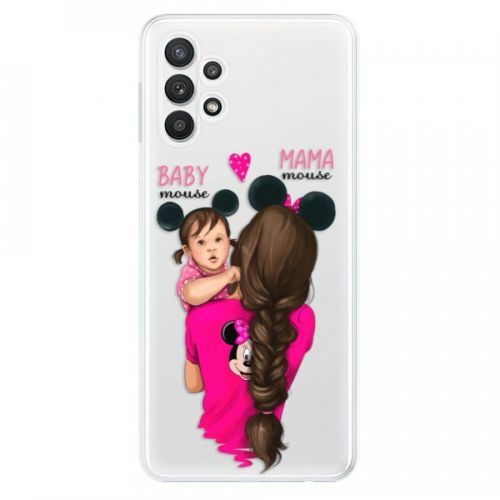 Odolné silikónové puzdro iSaprio - Mama Mouse Brunette and Girl - Samsung Galaxy A32 5G