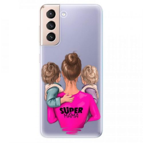 Odolné silikónové puzdro iSaprio - Super Mama - Two Boys - Samsung Galaxy S21