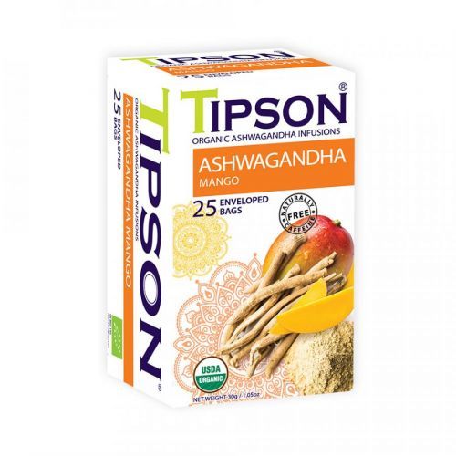 TIPSON Ashwagandha mango bylinný čaj 25 vrecúšok BIO