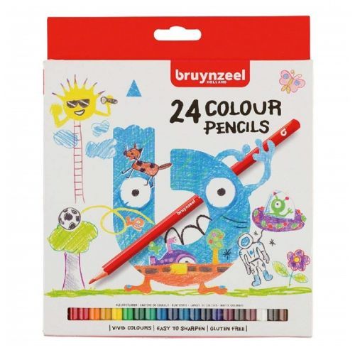 Farebné ceruzky pre deti Bruynzeel Holland / 24 ks