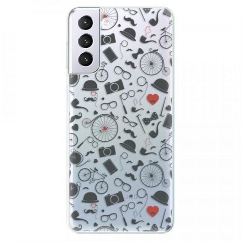 Odolné silikónové puzdro iSaprio - Vintage Pattern 01 - black - Samsung Galaxy S21+