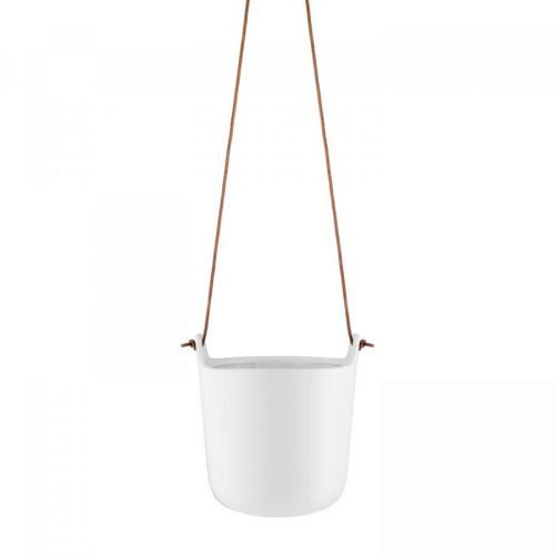 Samozavlažovací závesný kvetináč  Ø 15 cm kriedovobiely