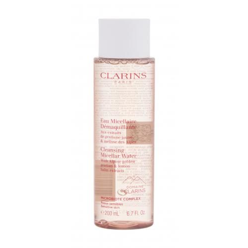 Clarins Cleasing Micellar Water 200 ml micelárna voda pre ženy na veľmi suchú pleť; na citlivú a podráždenú pleť; Prírodný