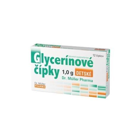 DR. MÜLLER Glycerínové čípky 1,0 g detské 12 kusov