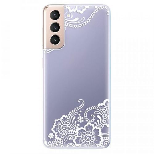 Odolné silikónové puzdro iSaprio - White Lace 02 - Samsung Galaxy S21