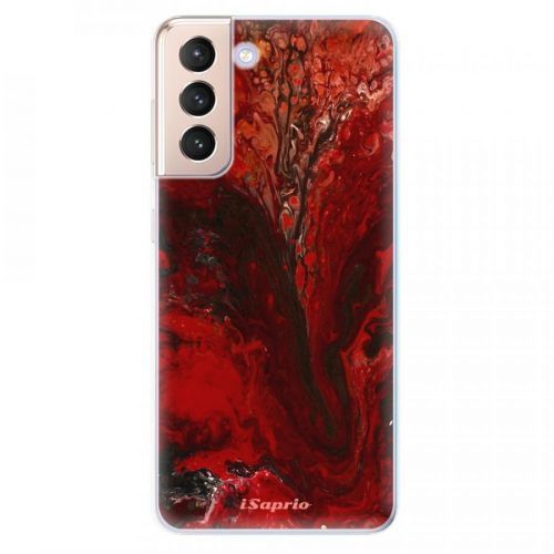 Odolné silikónové puzdro iSaprio - RedMarble 17 - Samsung Galaxy S21
