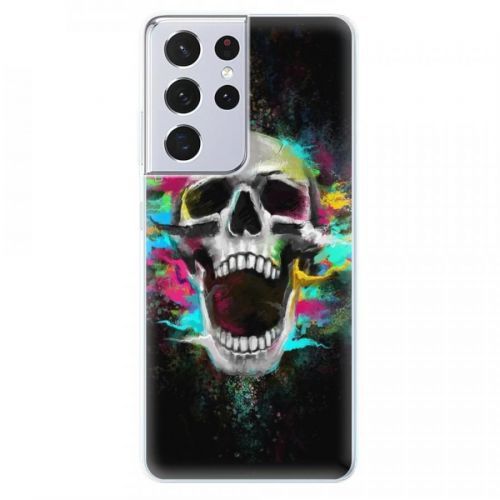 Odolné silikónové puzdro iSaprio - Skull in Colors - Samsung Galaxy S21 Ultra