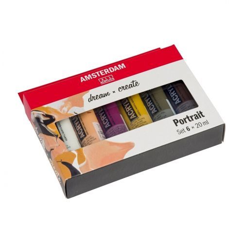 Sada akrylových farieb AMSTERDAM dream and create Portrait 6 x 20 ml